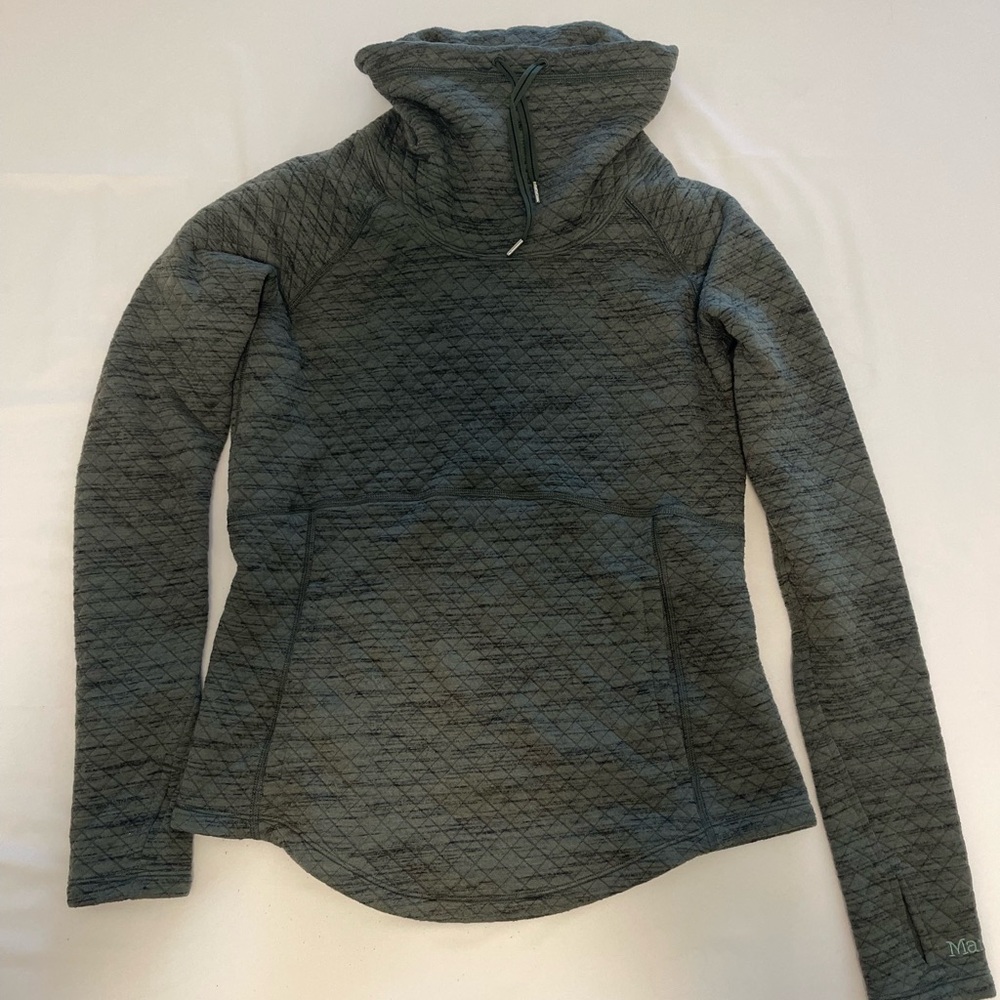 LAST CHANCE Marmot Dark Green Quilted Hoodie